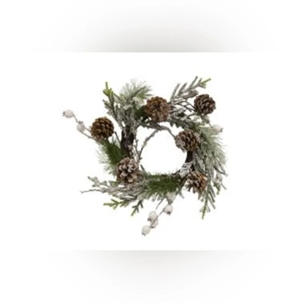 *Flocked Berry Pine Wreath